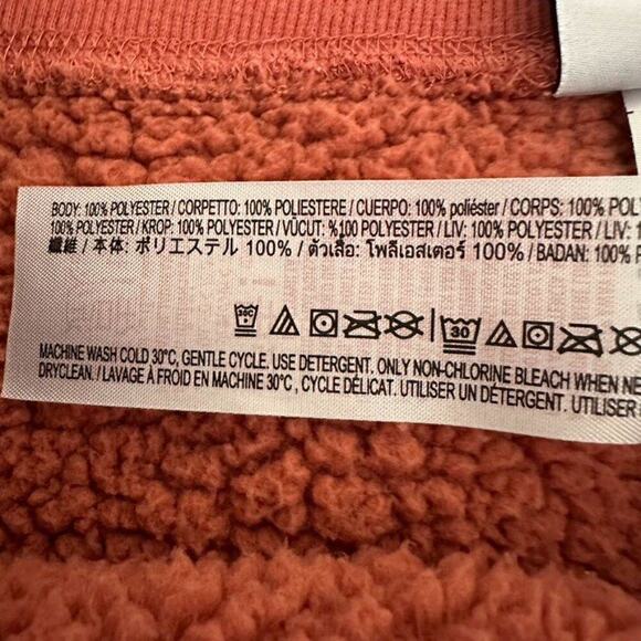 Disney Spirit Sweat Pants Women's M Rust Pink Gold Spell Out Sherpa Fleece - Picture 5 of 8